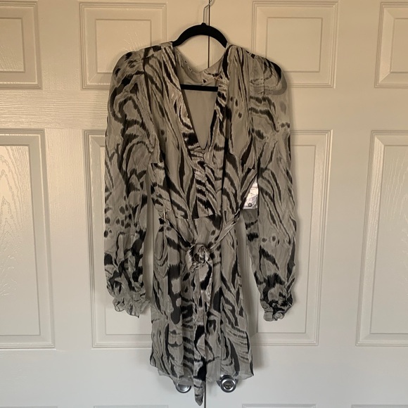Guess zebra print chiffon dress. - Picture 1 of 13